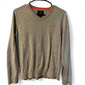 Grey american eagle v-neck